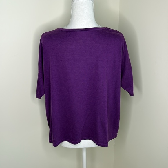 Xhilaration Rich Purple Short Sleeve Oversized Top. XS - Picture 3 of 9